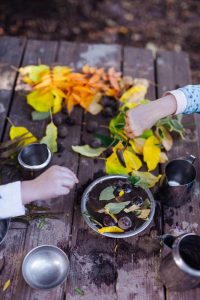 Outdoor play kitchen