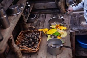 Outdoor play kitchen