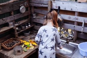 Outdoor play kitchen